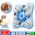 Dog interactive puzzle IQ toy blue - dog solving treat puzzle