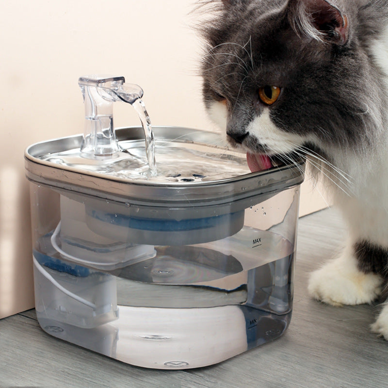 Stainless Steel Pet Water Fountain – Automatic Circulation Dispenser for Cats & Dogs – 9 | EcoPaws UK