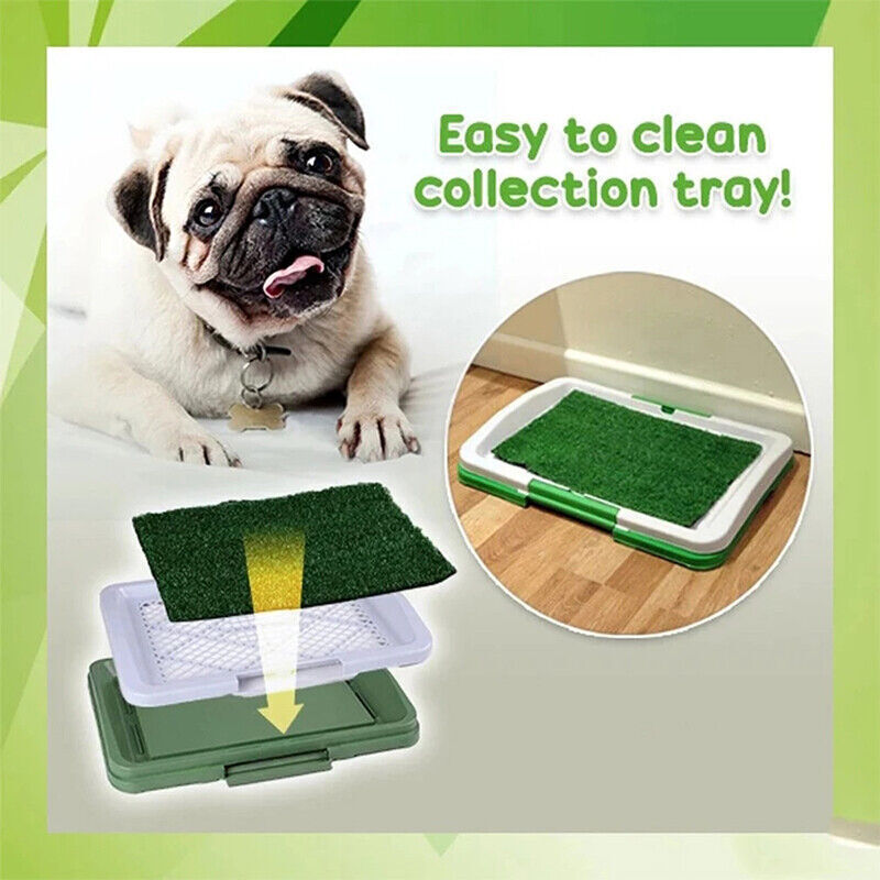 Indoor Dog Toilet Training Mat — Grass Potty Pad with Tray for Puppies & Dogs – 5 | EcoPaws UK