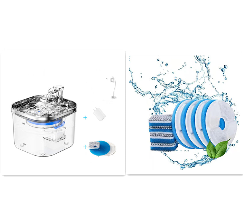 Stainless Steel Pet Water Fountain – Automatic Circulation Dispenser for Cats & Dogs – 7 | EcoPaws UK