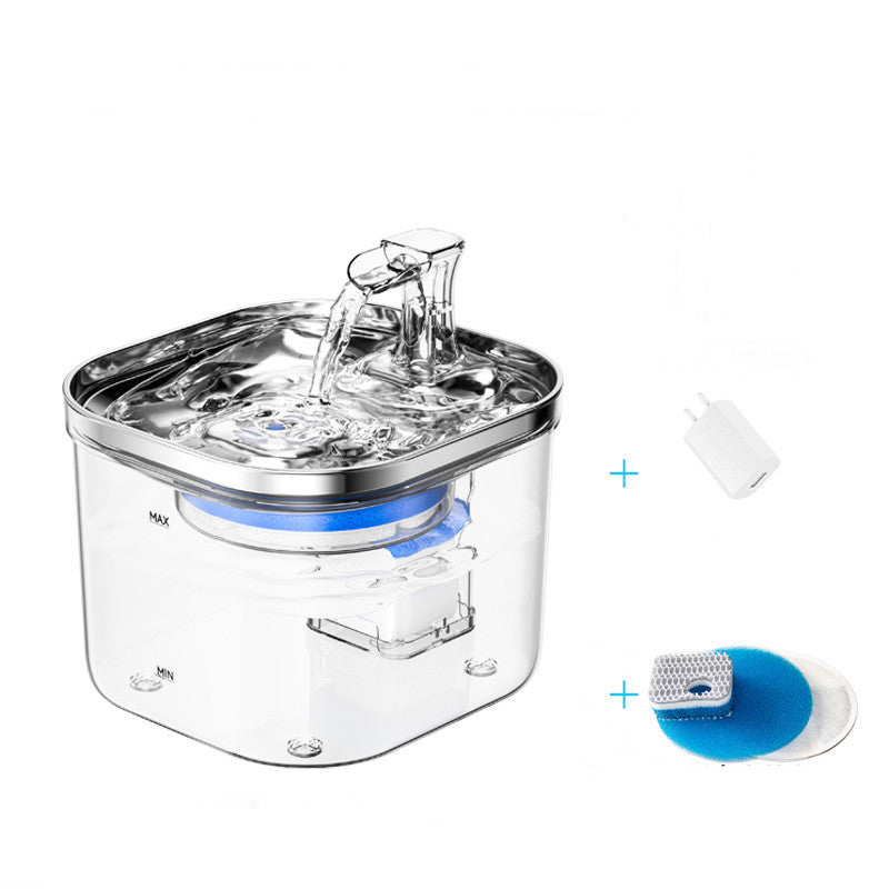 Stainless Steel Pet Water Fountain – Automatic Circulation Dispenser for Cats & Dogs – 10 | EcoPaws UK