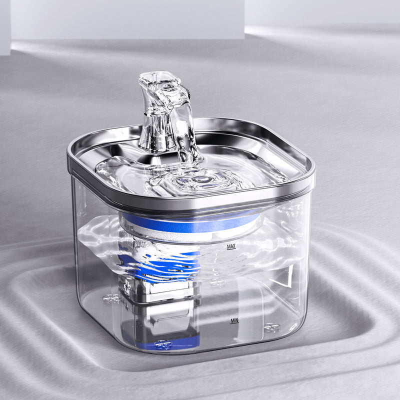 Stainless Steel Pet Water Fountain – Automatic Circulation Dispenser for Cats & Dogs – 2 | EcoPaws UK