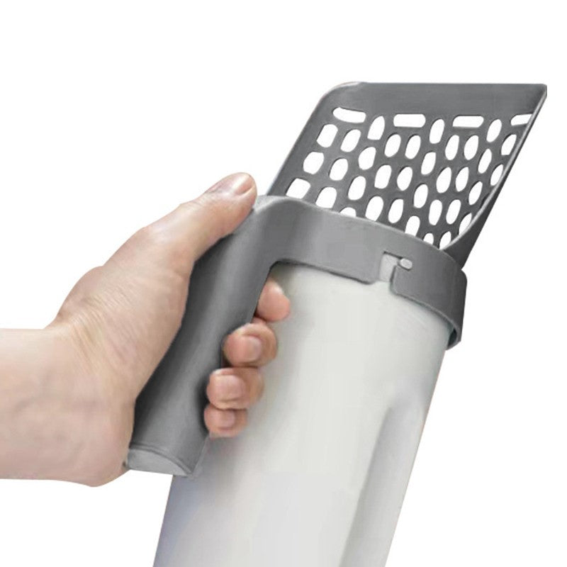 Cat Litter Scoop with Holder & 5 Rolls Waste Bags — 2-in-1 Deep Shovel – 10 | EcoPaws UK