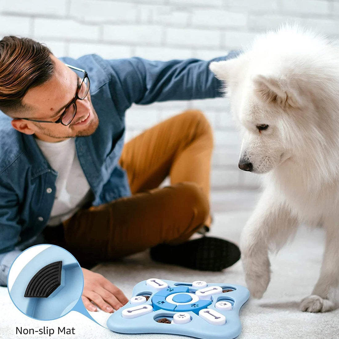Dog treat puzzle game multiple angles