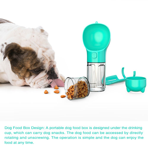 3-in-1 Portable Pet Water Bottle – Travel Drinker, Food Box & Poop Bag Dispenser for Dogs & Cats – 2 | EcoPaws UK