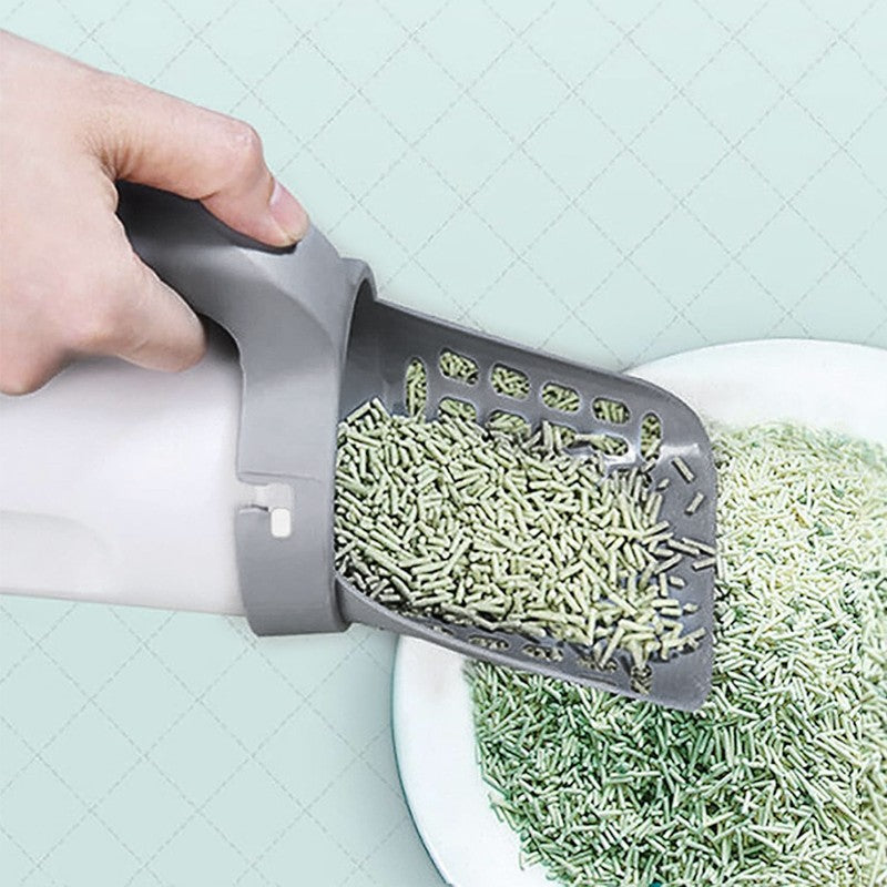 Cat Litter Scoop with Holder & 5 Rolls Waste Bags — 2-in-1 Deep Shovel – 3 | EcoPaws UK