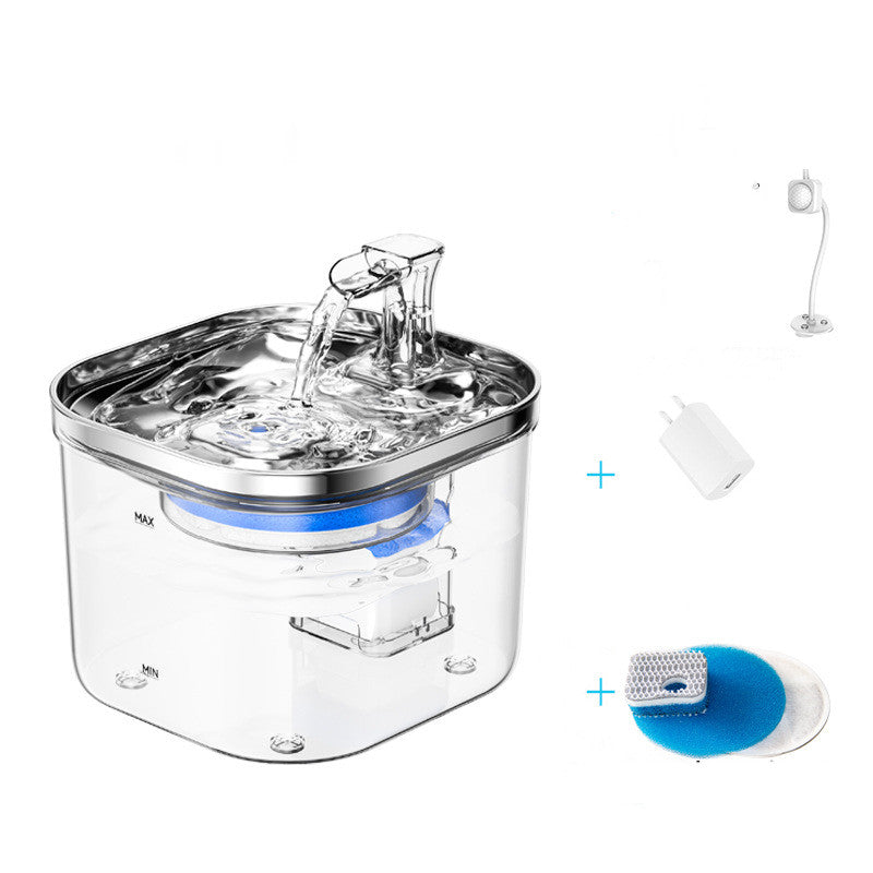 Stainless Steel Pet Water Fountain – Automatic Circulation Dispenser for Cats & Dogs – 3 | EcoPaws UK