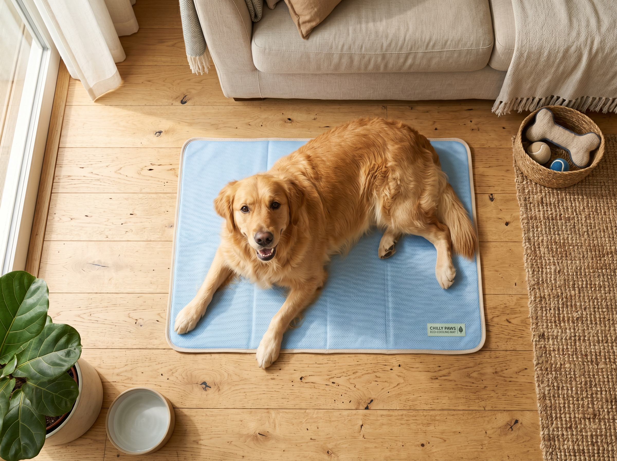 EcoPaws Ice Silk Cooling Mat - Lifestyle